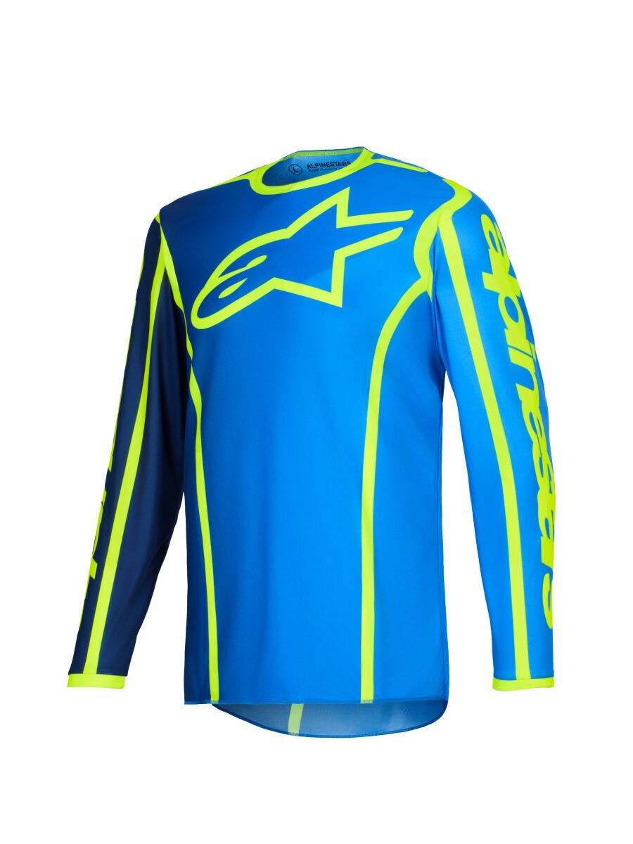 JERSEY FLUID APEX BLUE/YEL L