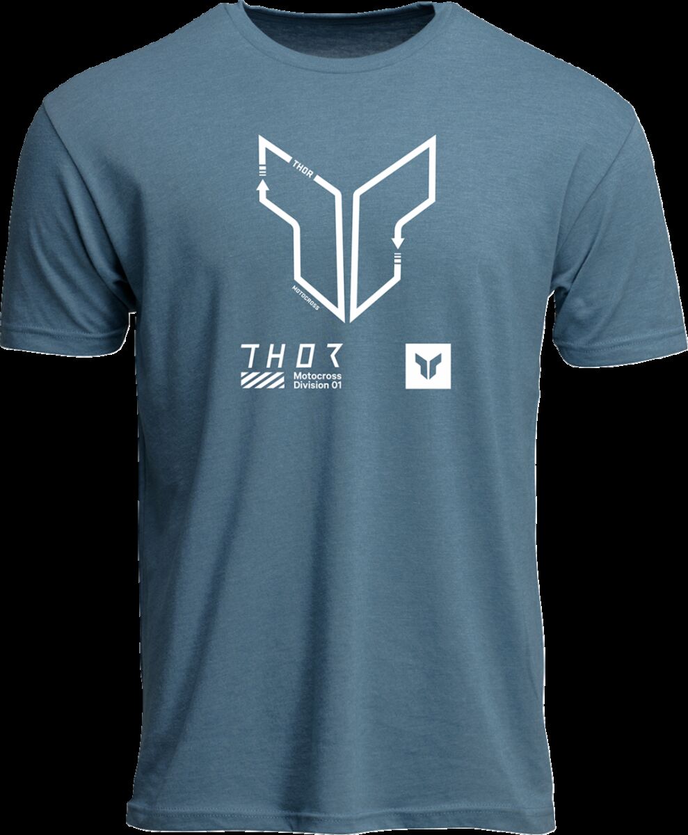 TEE TRAX HEATHER SLATE BLUE XL