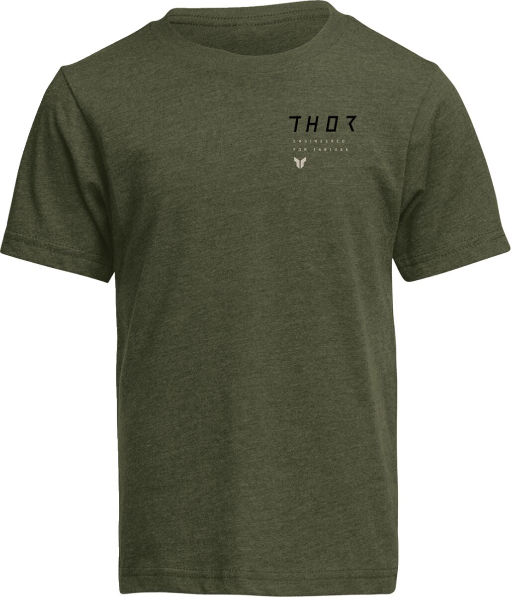 TEE YTH STAMP OLIVE LG