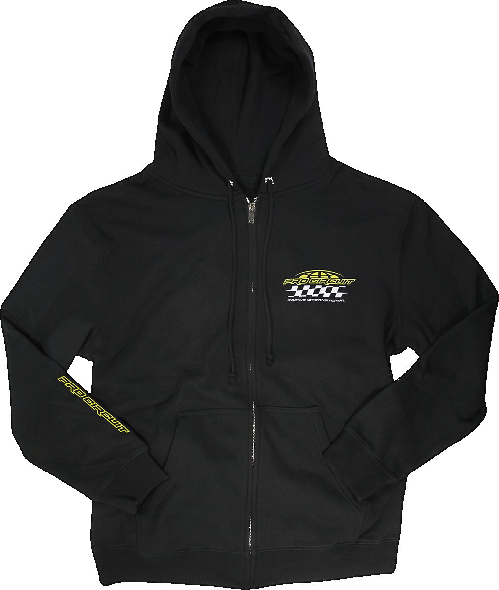 ZIP HOODY RACER BLK SM