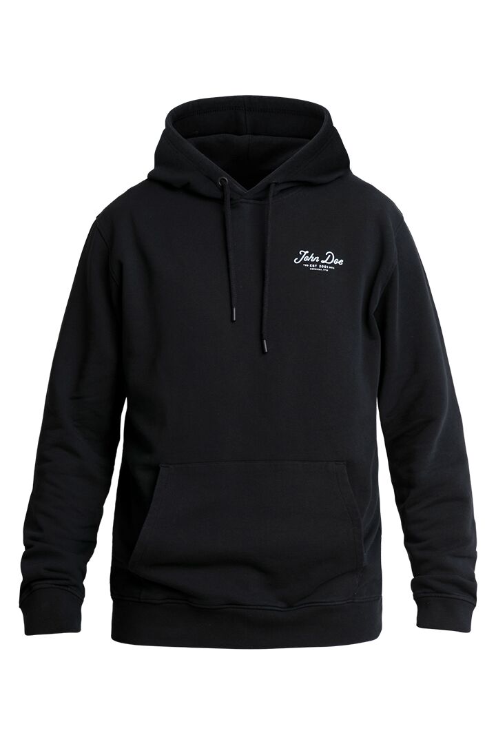 HOODIE JD LETTERING BLACK LG