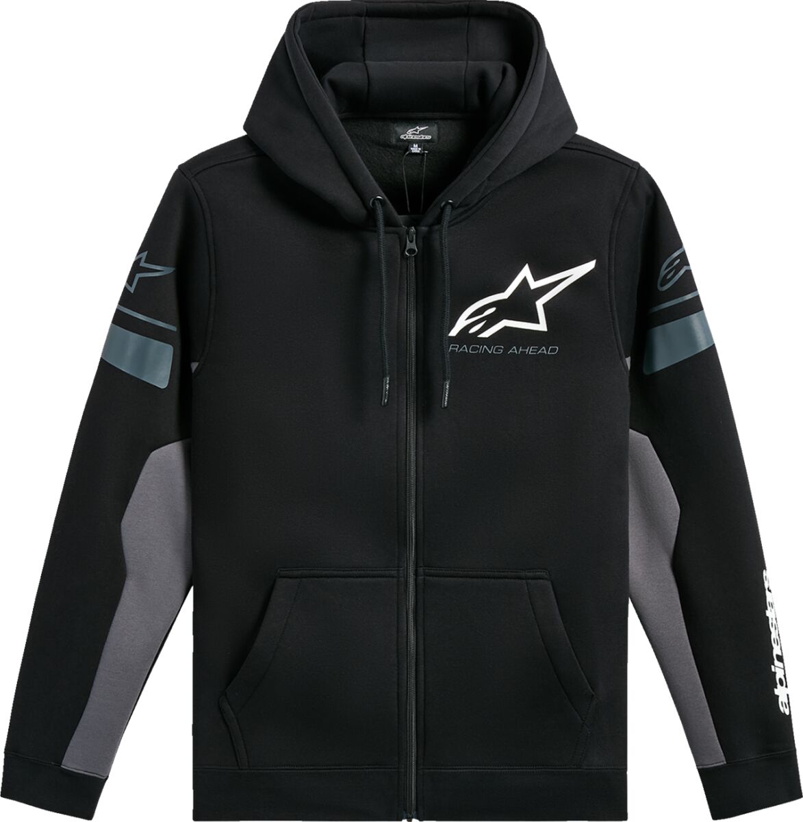 HOODIE ZIP ESEMEX BLACK/CHARCO