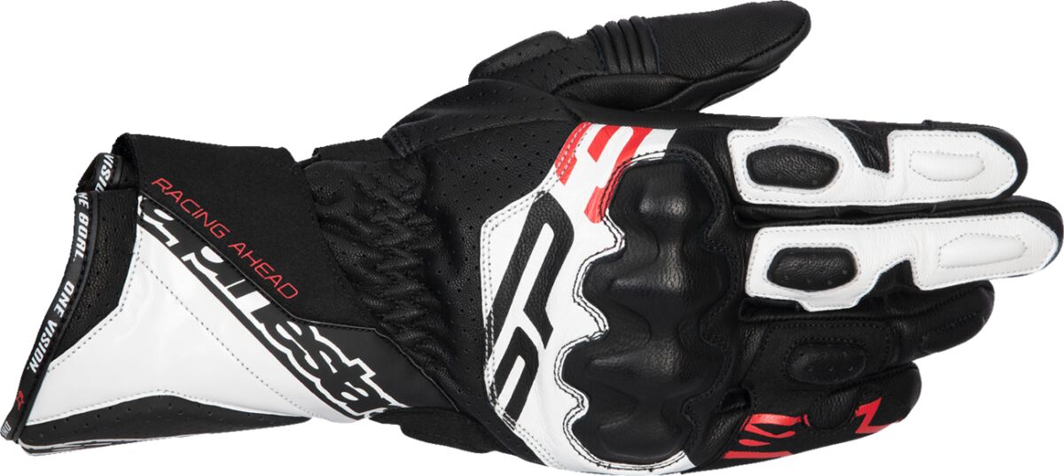 GLOVE SP-3 BLK/WHT/RD FLUO L