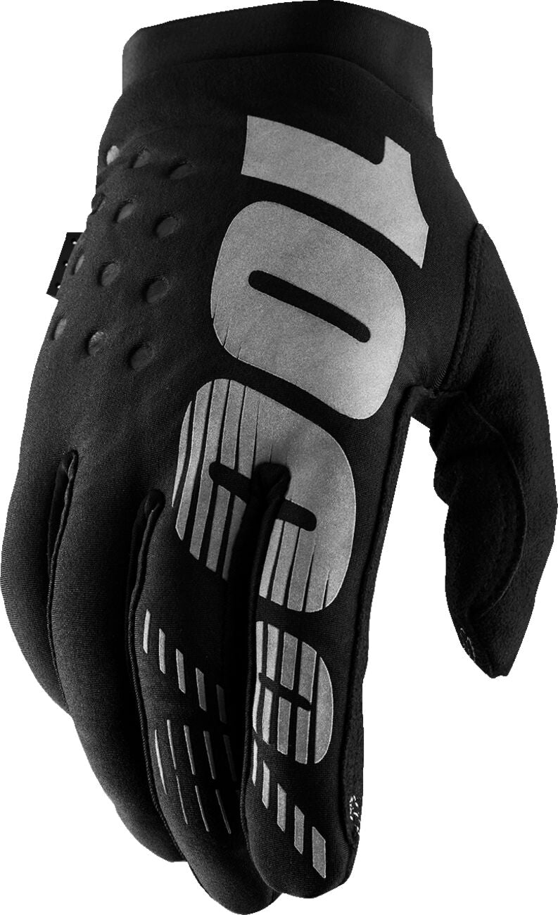 GLOVE WM BRISK BK/GY M