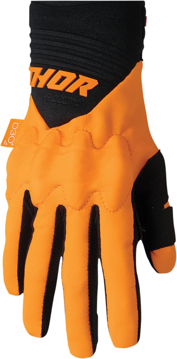 GLOVE REBND FLO OR/BK MD