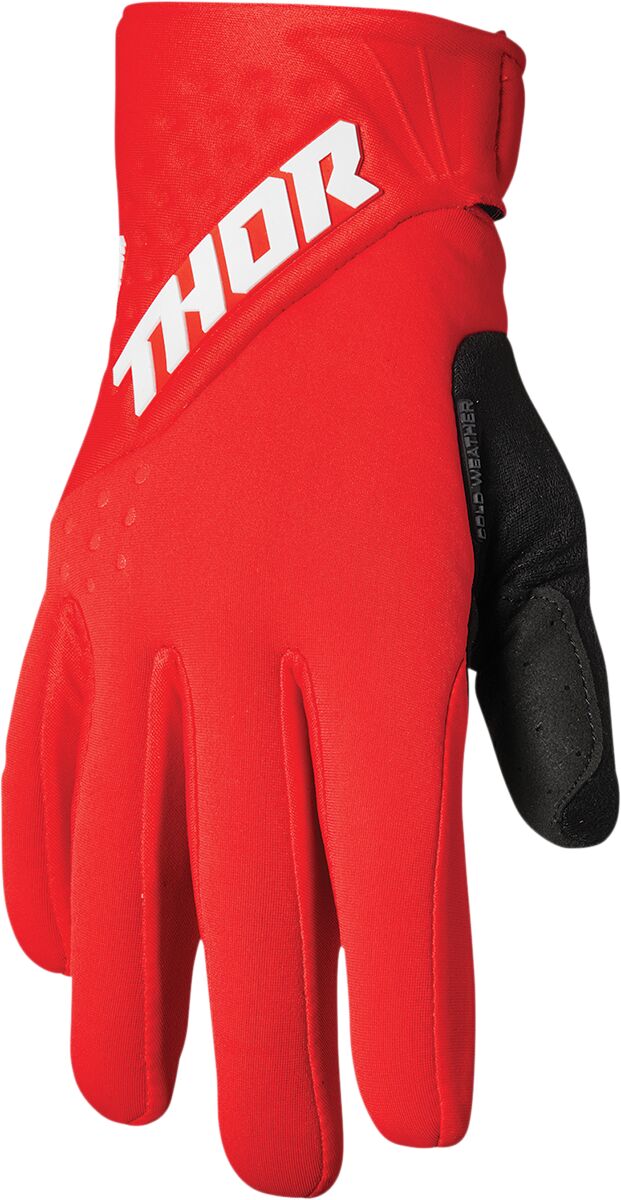 GLOVE SPECT COLD RD/WH SM