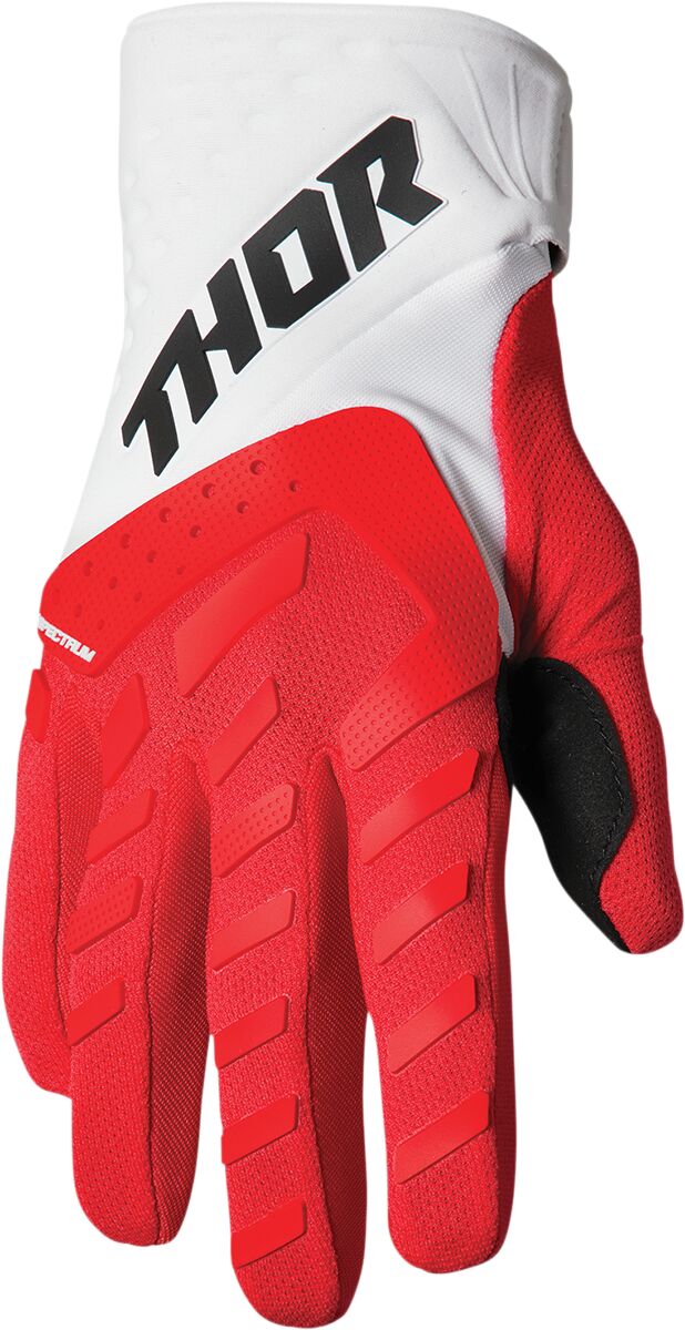 GLOVE SPECTRUM RED/WH XS