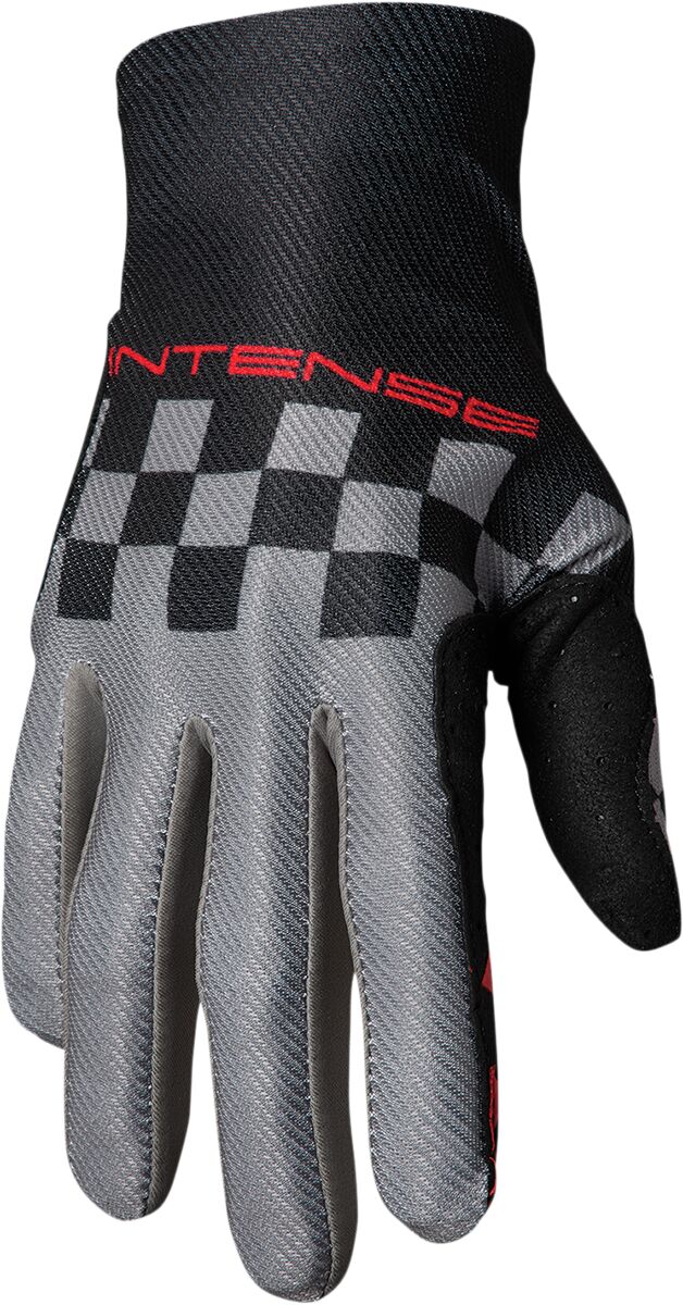 GLOVE INTENSE CHEX BK/GY MD