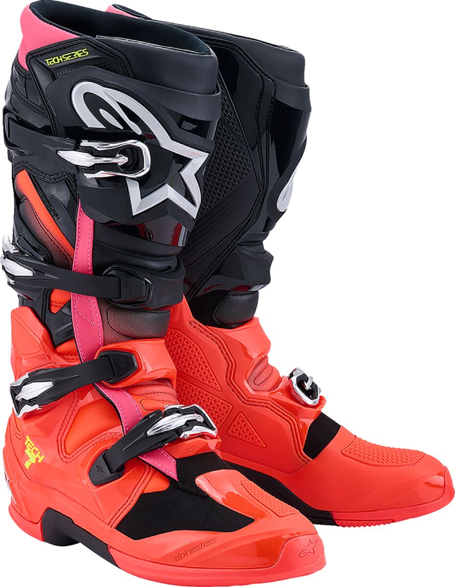 BOOT TECH 7 BLK/RD FLUO/PINK 8