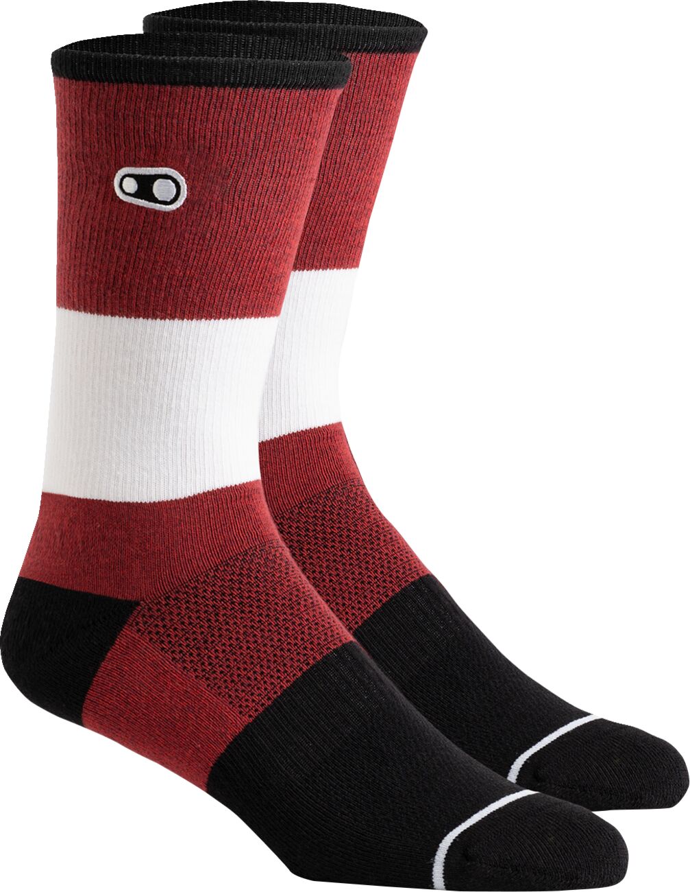 MTB 9 SOCK RD BK S/M