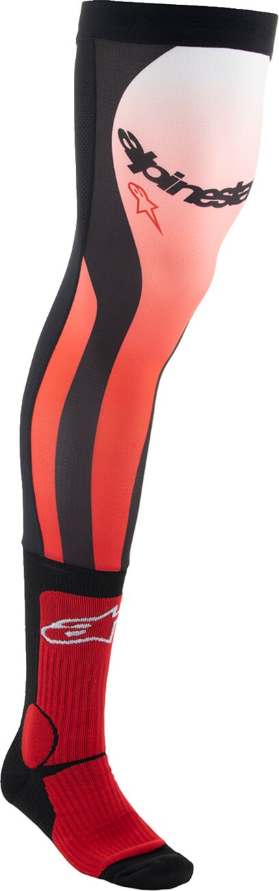 SOCK KNEE BRACE RED/WT SM