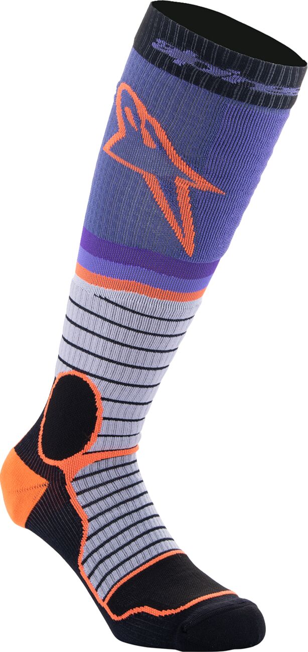 SOCK MX PRO PUR/BK/GY L