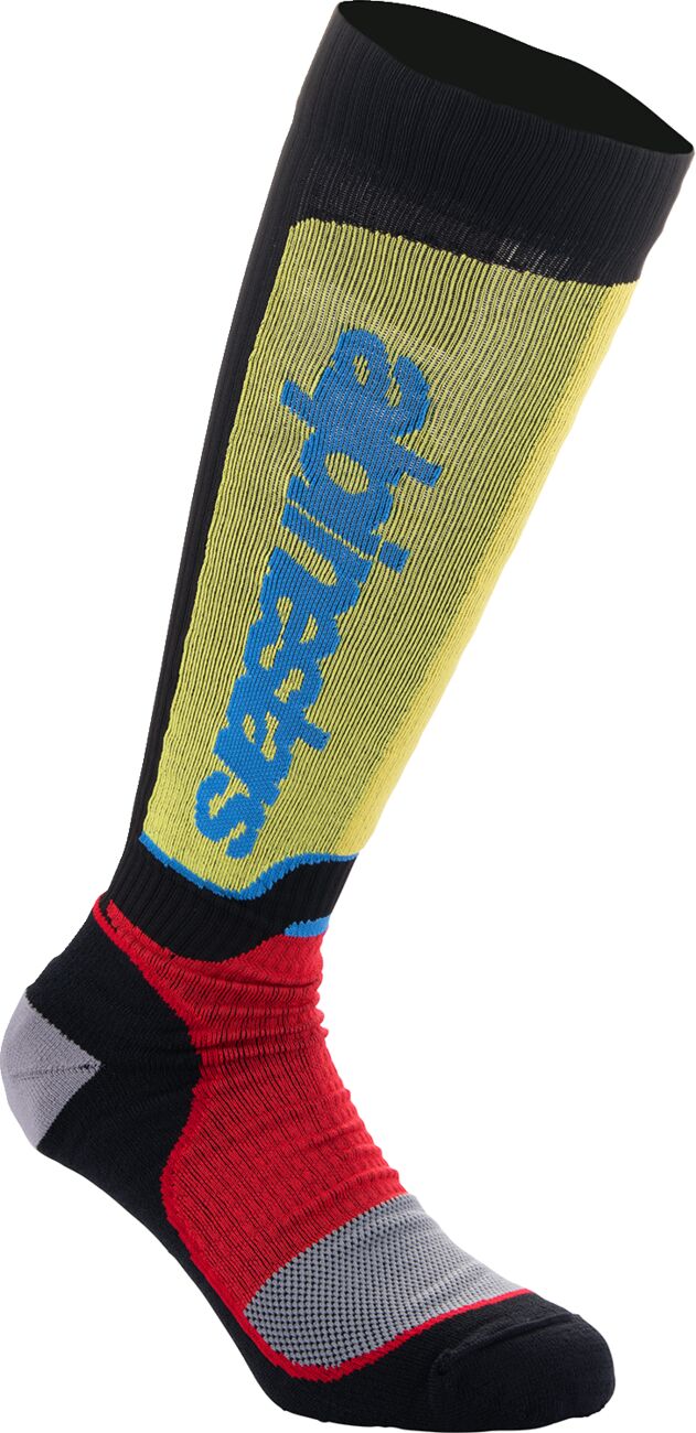 SOCK MX PLUS BLK/RED/BL M