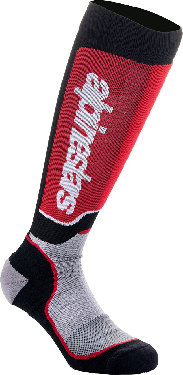 SOCK MX PLUS BLK/RED/GY L