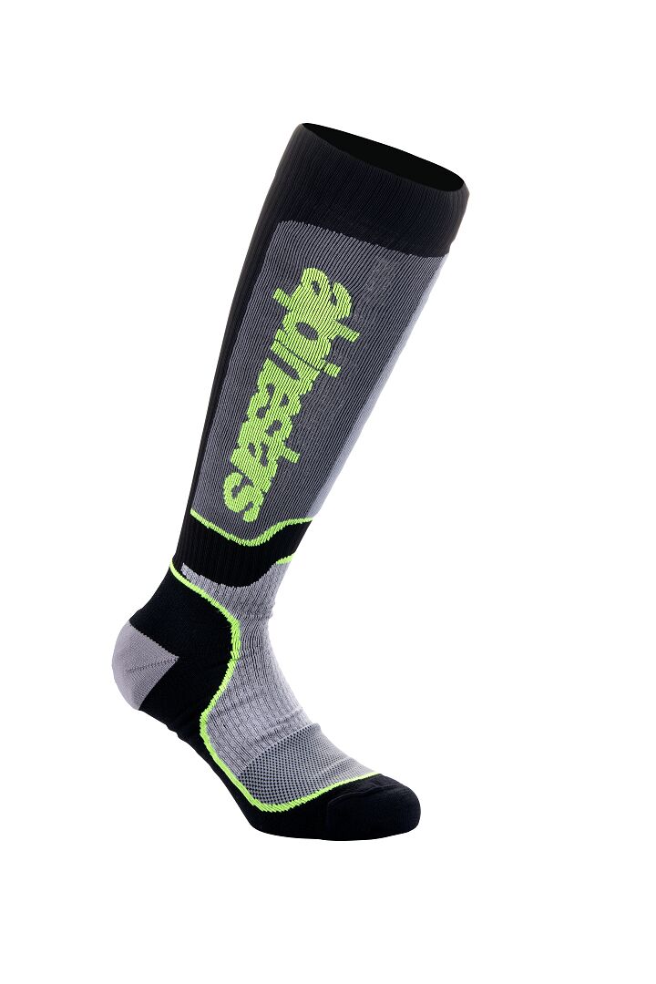 SOCK MX PLUS BLK/GY/YLW S