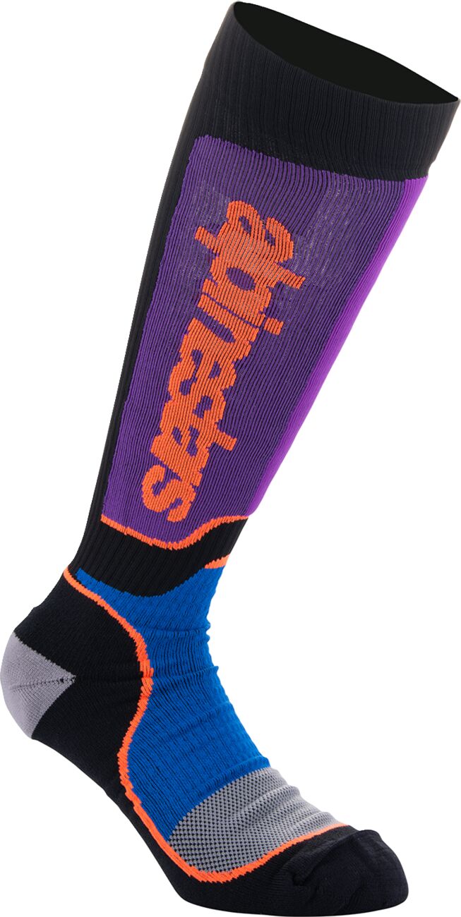 SOCK YTH MX+ BLK/PUR/BL