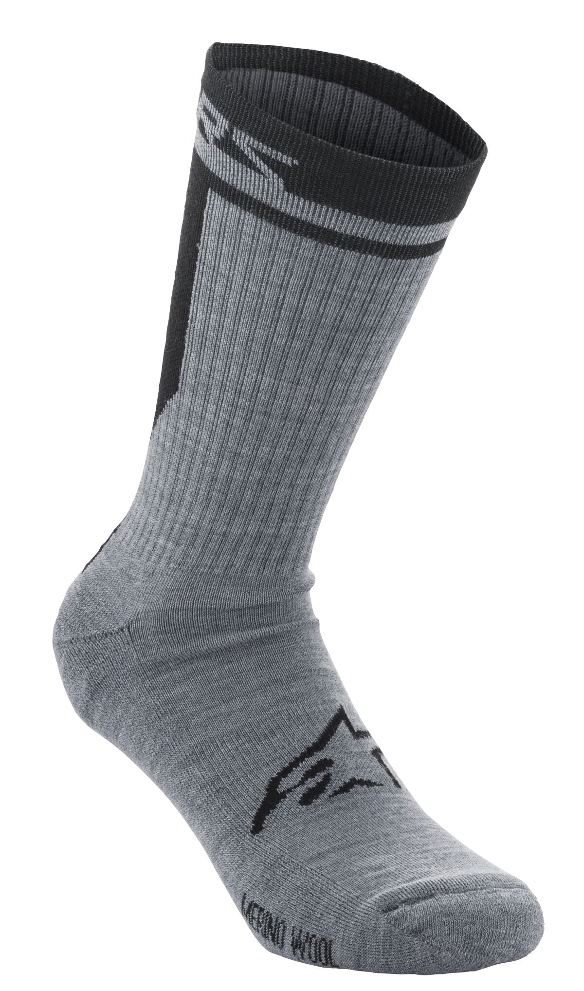 SOCKS MERINO 24 GRAY/BLACK M