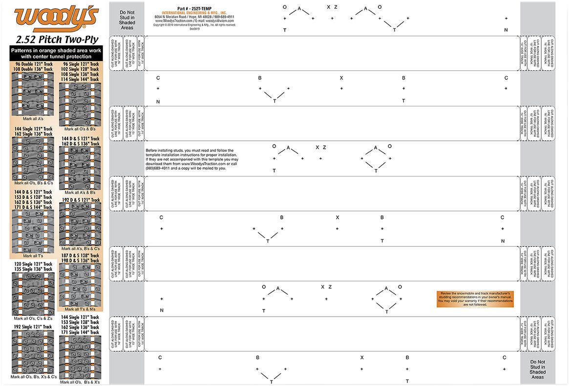 TEMPLATE 2.52PT 2PLY TRAC
