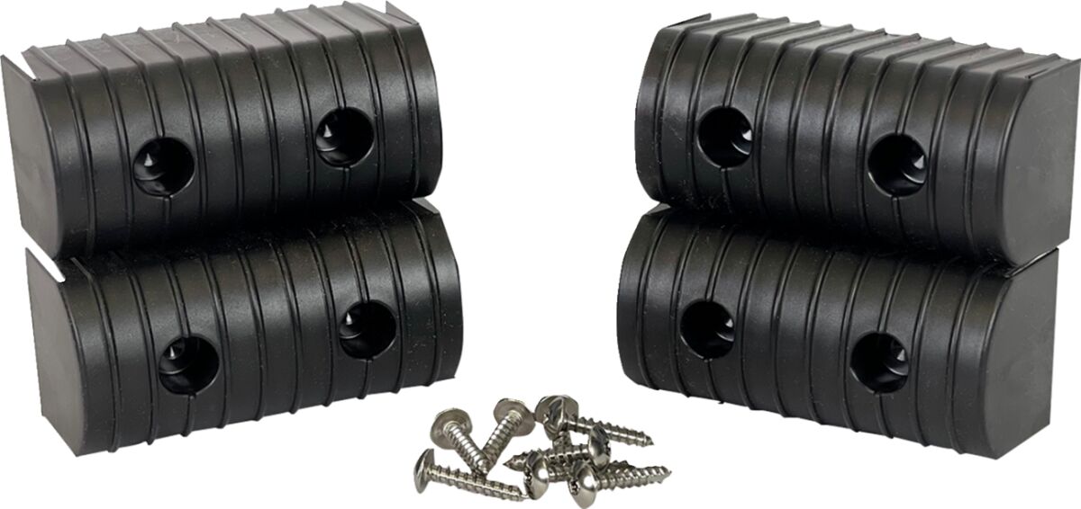 BNKWRP ENDCAP 2X4 BLK 4PK