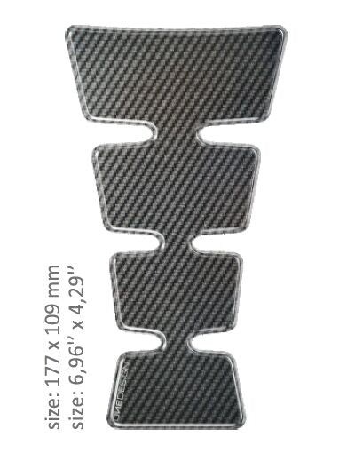 TANK PAD GOLD SHAPE CARBON