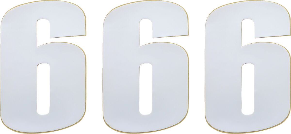 NUMBER MOOSE #6 6 WHITE