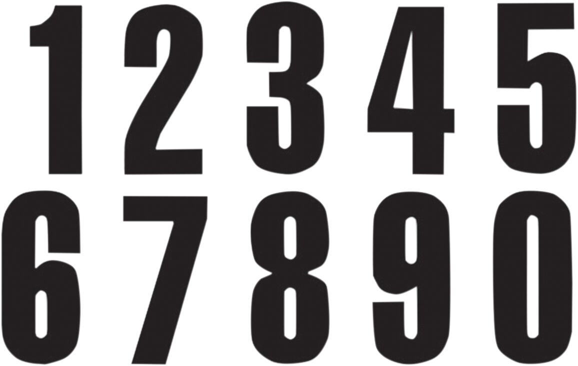NUMBER #9 13X7CM BK