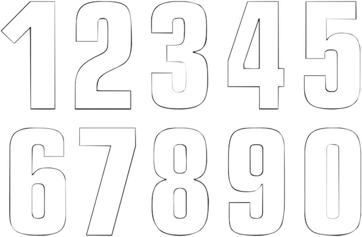 NUMBER #1 16X7.5CM WH