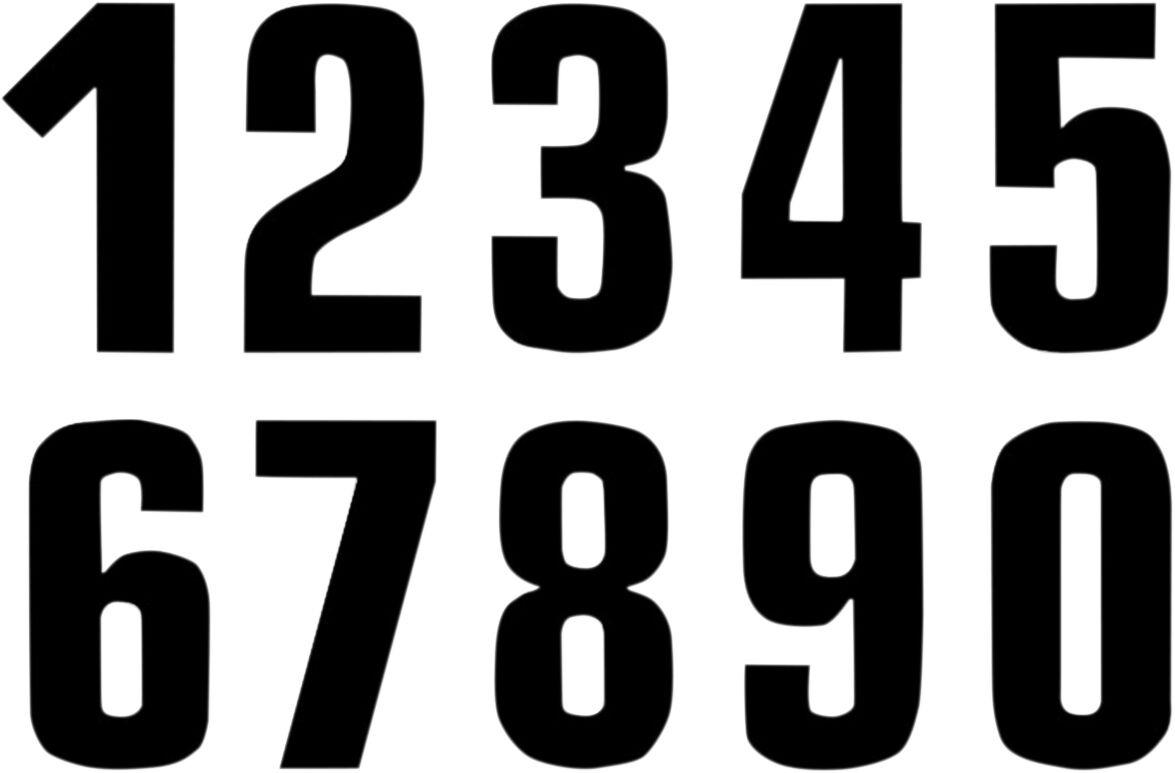NUMBER #1 16X7.5CM BK