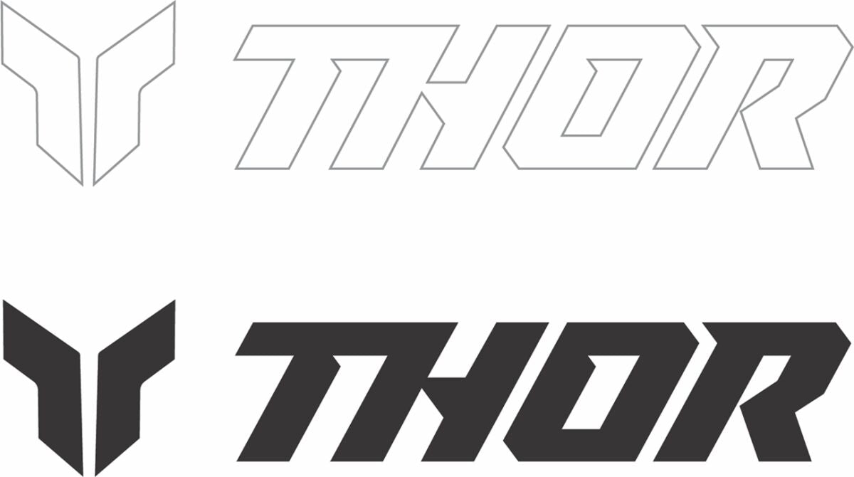 DECAL THOR 6PK 3IN BK WH