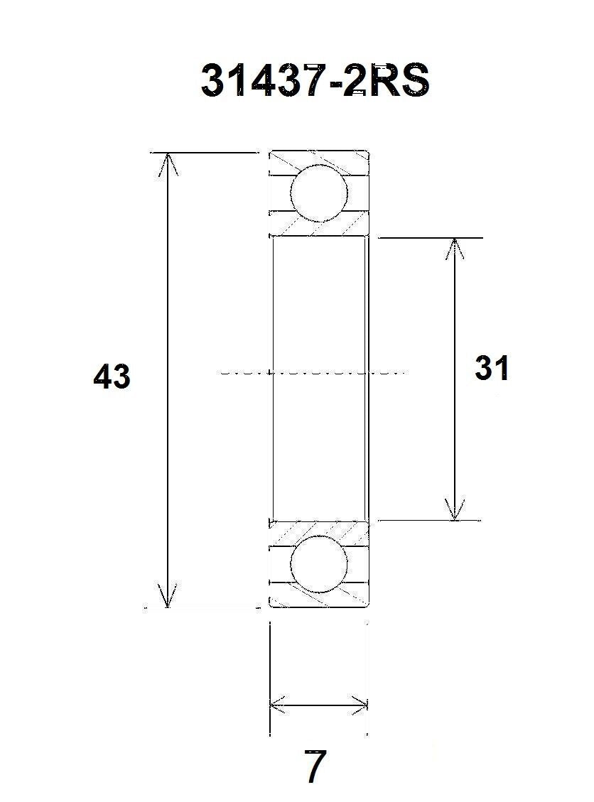 BEARING B3 31X43X7MM