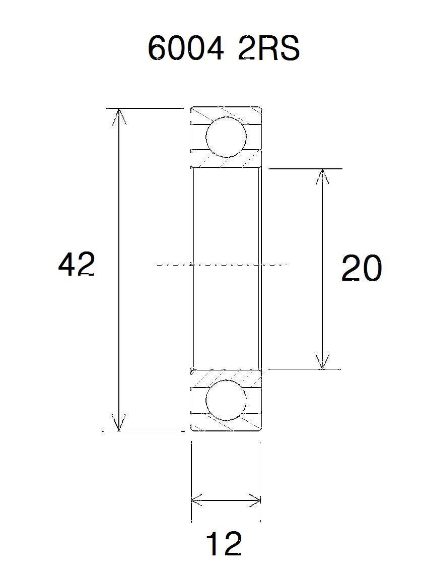 BEARING B3 20X42X12MM