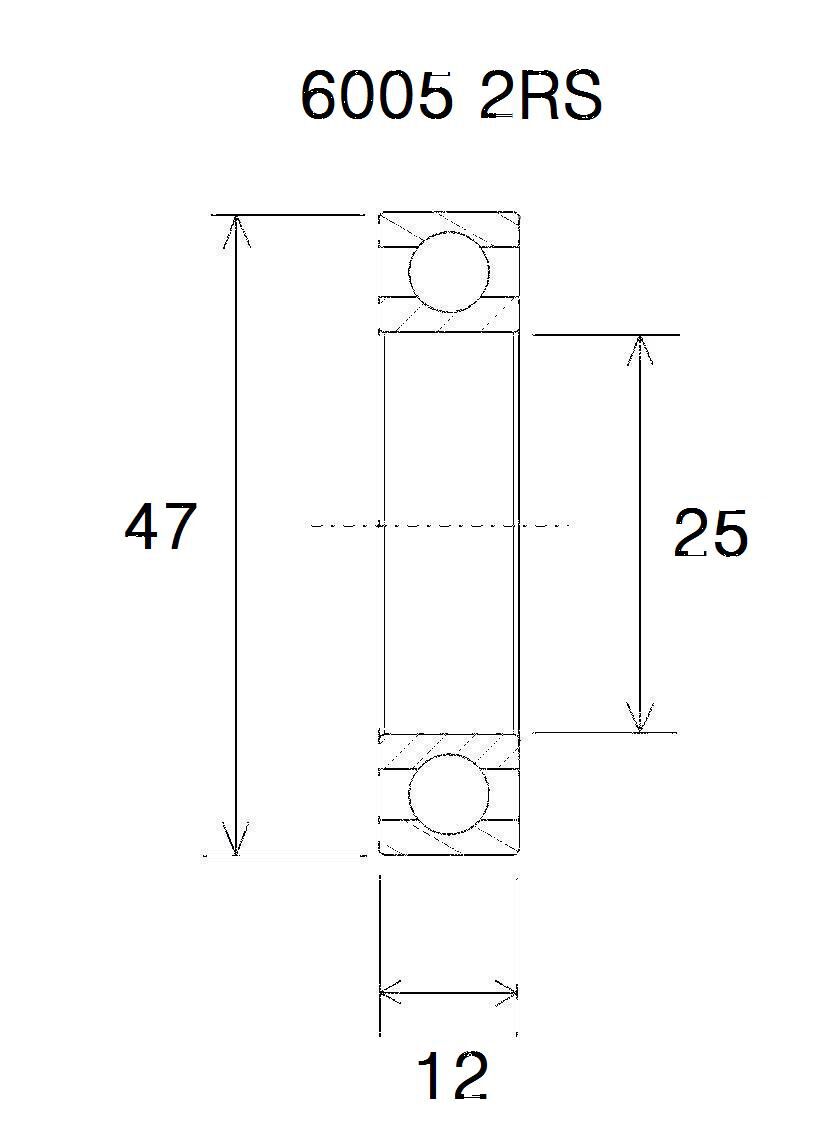 BEARING B3 25X47X12MM