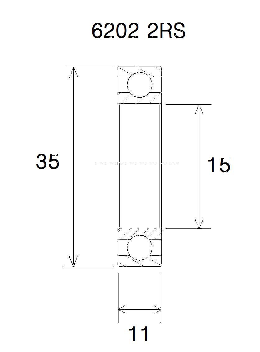 BEARING B3 15X35X11MM
