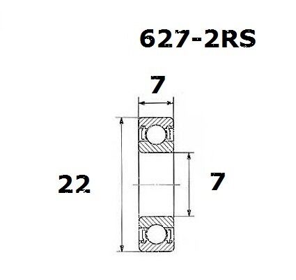 BEARING B3 7X22X7MM