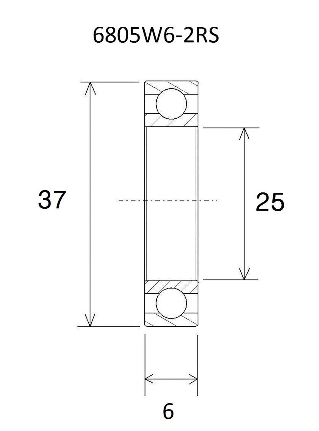 BEARING B3 25X37X6MM