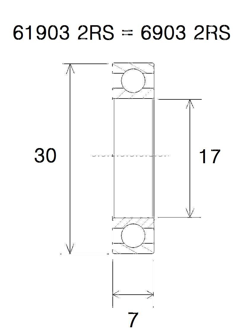 BEARING B3 17X30X7MM
