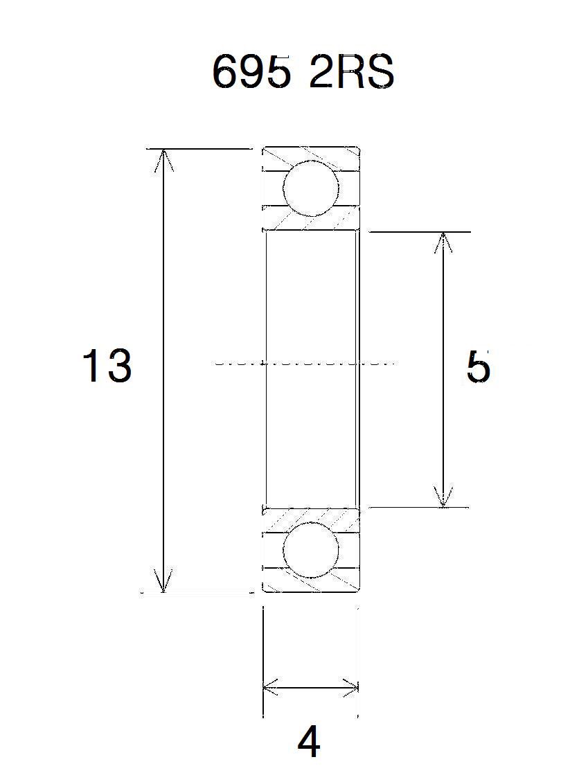 BEARING B3 5X13X4MM