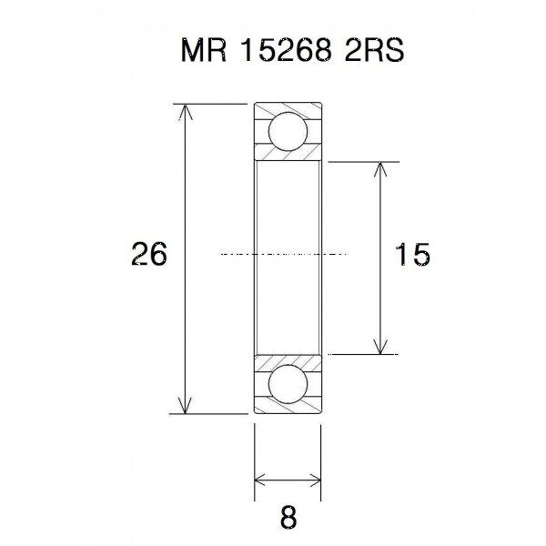 BEARING B3 15X26X8MM