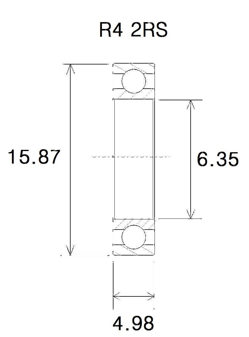 BEARING B3 6.35X15.88X4.98MM
