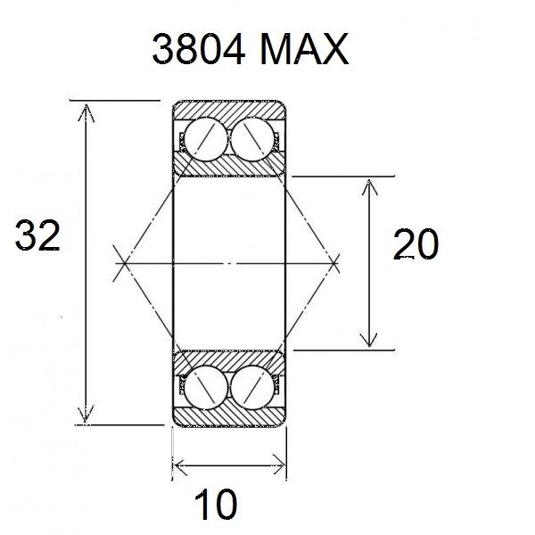 BEARING MAX 20X32X10MM
