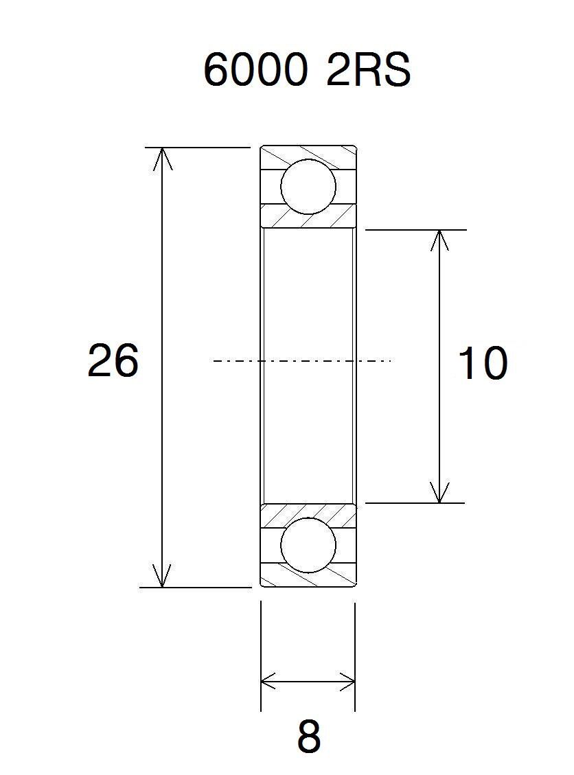 BEARING MAX 10X26X8MM
