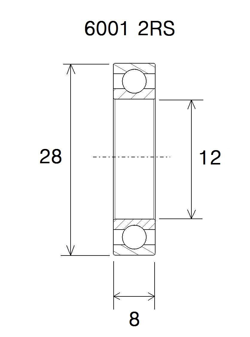 BEARING MAX 12X28X8MM