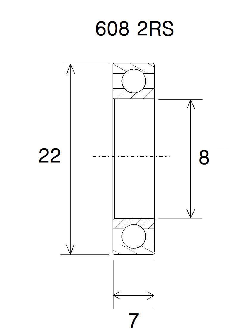 BEARING MAX 8X22X7MM