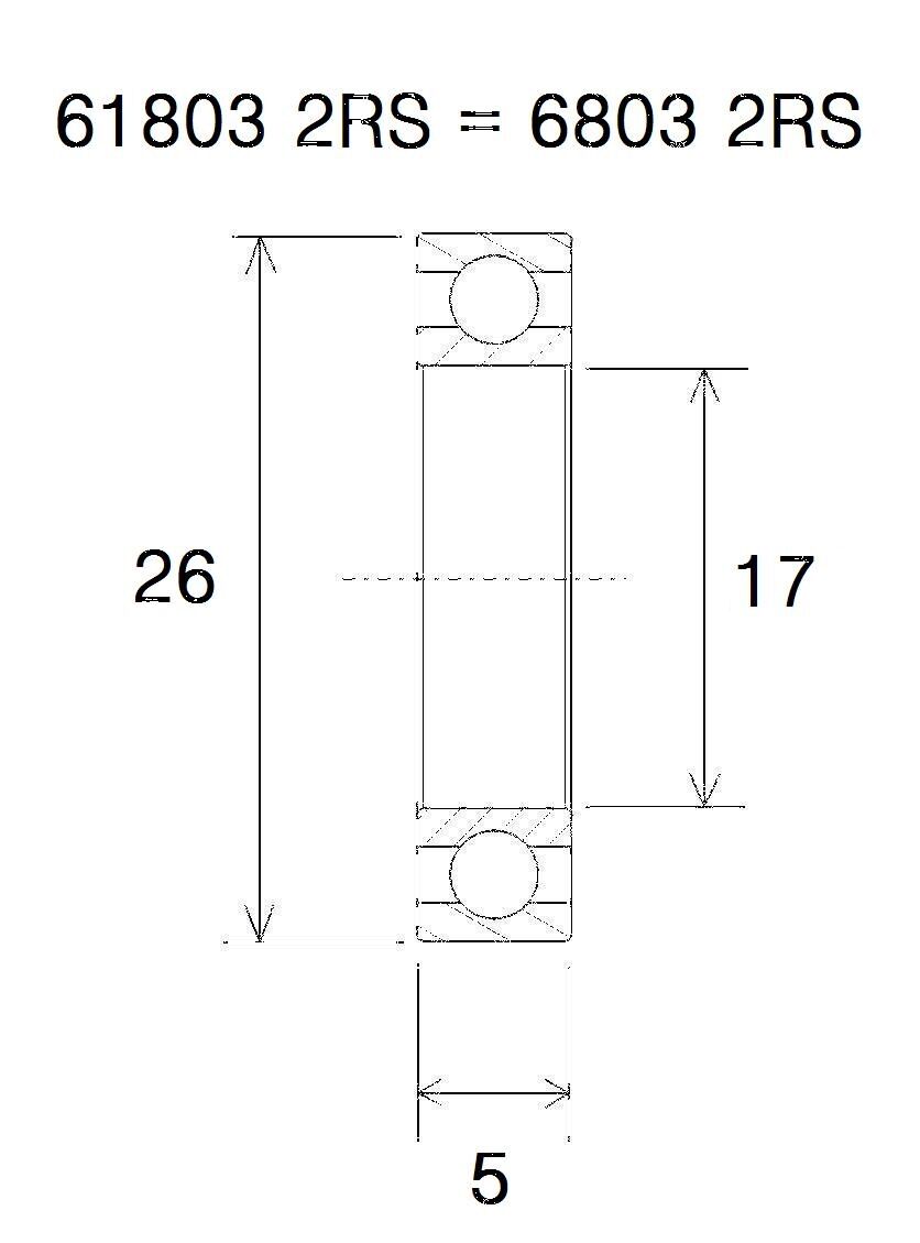 BEARING MAX 17X26X5MM