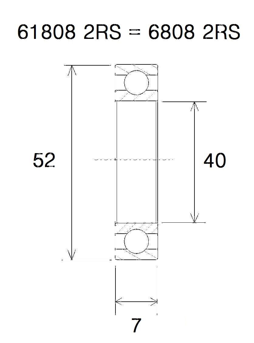 BEARING MAX 40X52X7MM