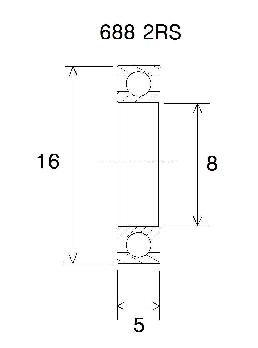BEARING MAX 8X16X5MM