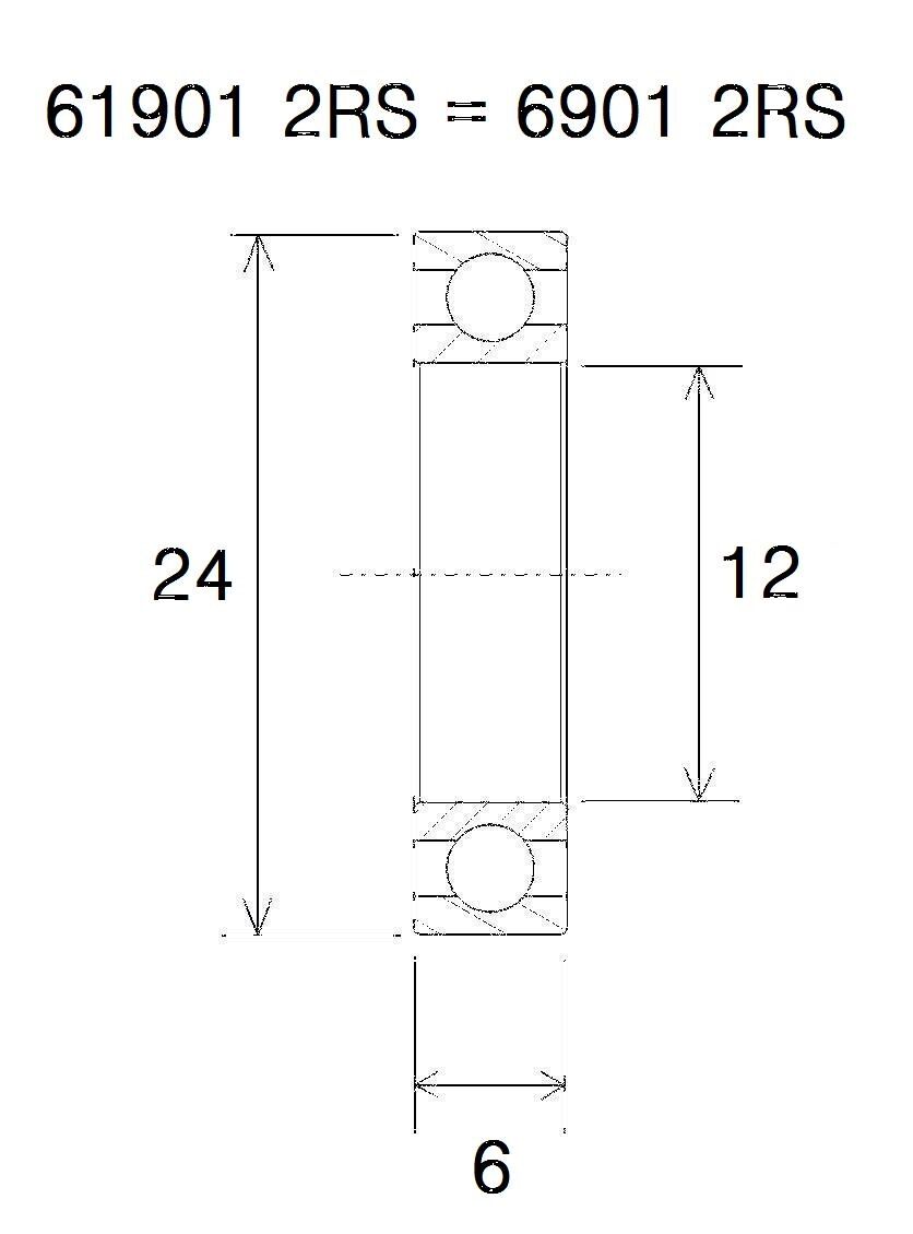 BEARING MAX 12X24X6MM