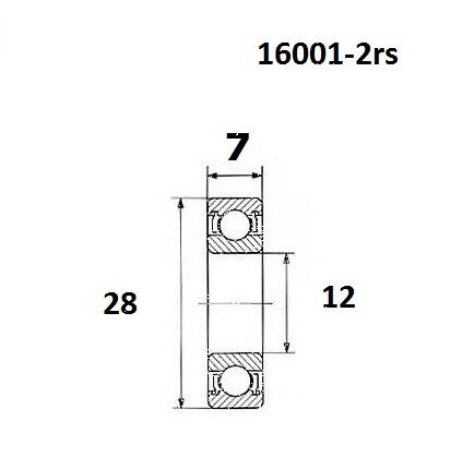 BEARING B5 12X28X7MM