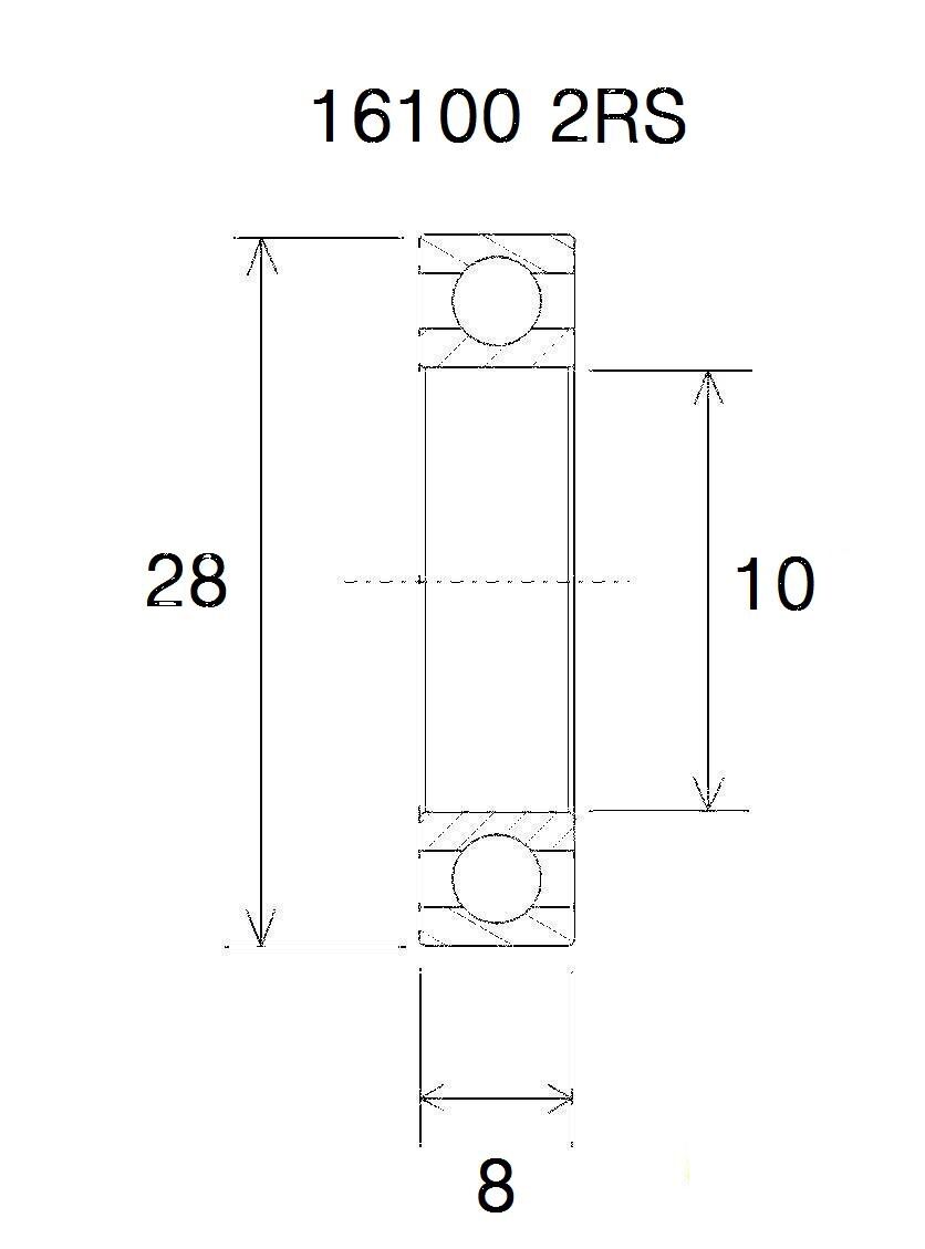 BEARING B5 10X28X8MM