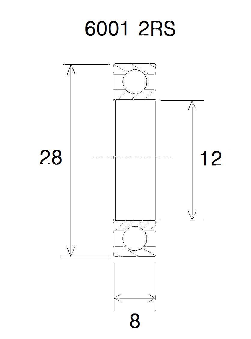 BEARING B5 12X28X8MM
